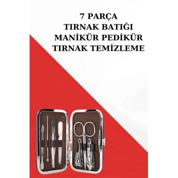 Nevamel® Manikür Pedikür Seti 7 Parça Tırnak Mantarı Tırnak Batığı Temizleme Taşınabilir