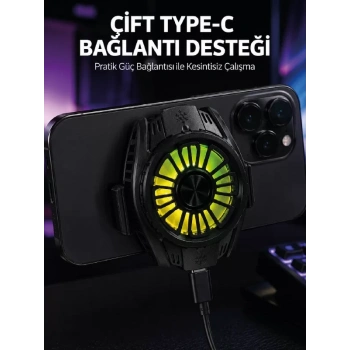 Nevamel® Manyetik Bağlantılı Çift Type-C Girişli Telefon Soğutucu