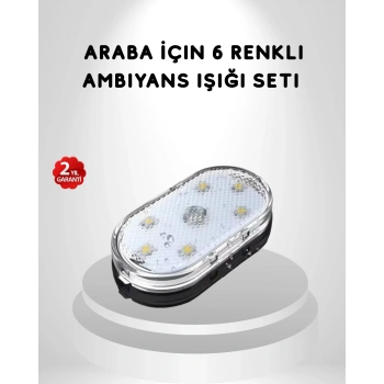Nevamel® Manyetik Montajlı Araba İçi Ambiyans Işıkları – Kablosuz ve Şık Tasarım