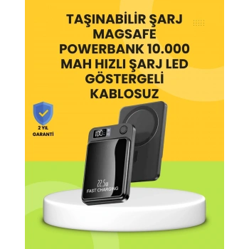 Nevamel Manyetik ve Hızlı Kablosuz Şarj Güç Bankası Powerbank