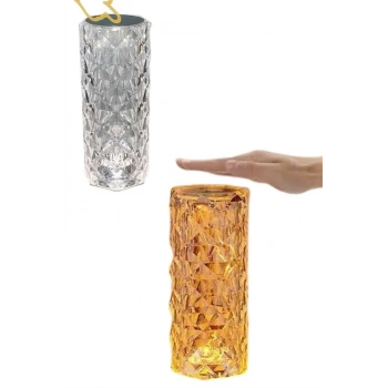 Nevamel Masa ve Gece Lambası Şık ve Dayanıklı Sensörlü Şarjlı Kristal Lamba