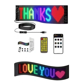 Nevamel® Matrix Led Cama Yapışan Telefon Kontrollü Panel Dijital Ekran Kumandalı