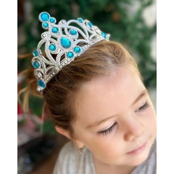 Nevamel Mavi Taşlı Prenses Tacı