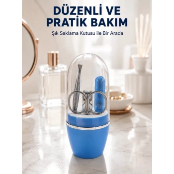 Nevamel® Mavi Tırnak Bakım Seti Çok Amaçlı Manikür Pedikür Kiti