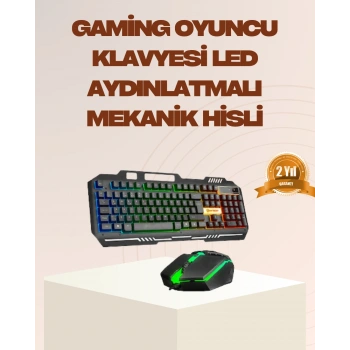 Nevamel Mekanik LED Gaming Klavye Mouse Seti – Yüksek Tepki ve Ergonomi