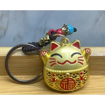 Nevamel Metal Şans Ve Bereket Kedisi Anahtarlık Model 2