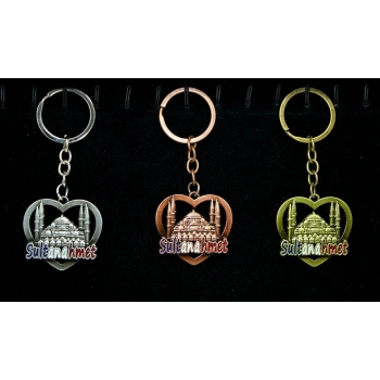 Nevamel Metal Sultanahmet Anahtarlık Kalp Tasarım