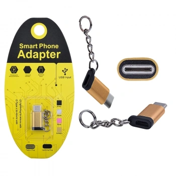 Nevamel Mikro USB to Type C Dönüştürücü Çevirici Anahtarlıklı Başlık-(5775)