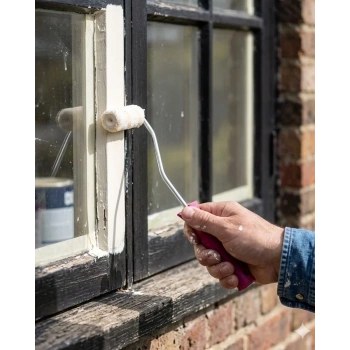 Nevamel® Mini Boya Rulo Seti 10 Cm Boya Fırçası 6 Adet Yedek Rulo Hediyeli Boya Uygulama Aparatı