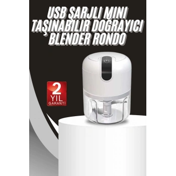 Nevamel® Mini Doğrayıcı Rondo Taşınabilir Mini El Blender Paslanmaz Çelik