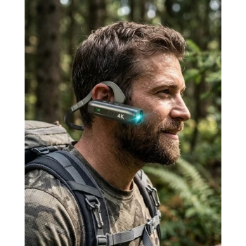 Nevamel® Mini Giyilebilir Vlog Kamera WiFi Uygulama Kontrol 4K Video Kayıt