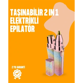 Nevamel Mini USB Şarjlı Elektrikli Epilatör – Kaş ve Yüz Tüy Temizliği İçin 2si 1 Arada