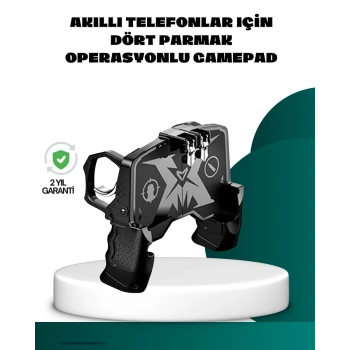 Nevamel® Mobil FPS Oyunlar İçin Dört Parmak Uyumlu Gamepad