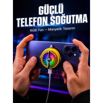 Nevamel® Mobil Oyuncular İçin RGB Işıklı Telefon Soğutucu