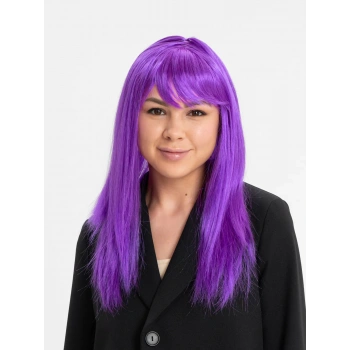 Nevamel Mor Renk Düz Kesim Peruk