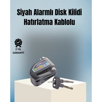 Nevamel® Motosiklet ve Bisiklet İçin 6mm Pinli Alarmlı Disk Kilidi