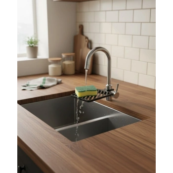 Nevamel® Mutfak Musluk Üstü Sünger Tutucu Tezgah Düzenleyici Organizer