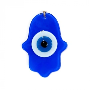 Nevamel Nazar Boncuklu Mavi Renk Fatma Ana Bereket Eli Cam Duvar Süsü