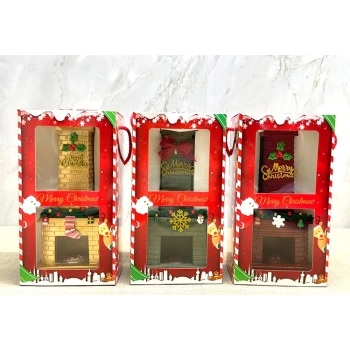 Nevamel Noel Temalı Polyester Şömine Tütsülük