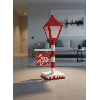 Nevamel® Noel Temalı Tabelalı Lamba Dekoratif Aydınlatma Yılbaşı Süsü