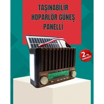Nevamel® Nostaljik Tasarımlı Solar Şarjlı Radyo AM FM SW ve Bluetooth