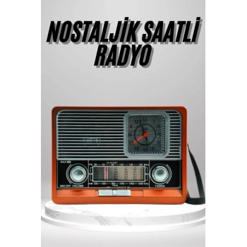 Nevamel Nostaljik Vintage Radyo Taşınabilir Bluetooth Bağlantılı Hoparlör Radyo