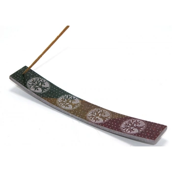 Nevamel Obsidian Taşı Hayat Ağacı Tasarımlı Kayık Tütsülük