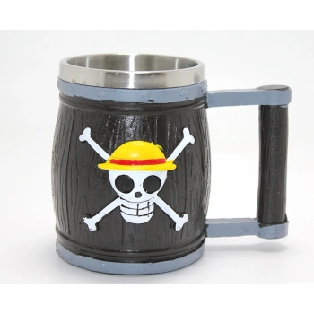 Nevamel® One Piece Temalı 3D Kabartmalı Çelik Kupa Bardak