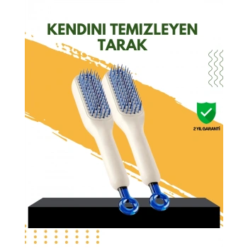 Nevamel® Otomatik Temizlemeli Saç Fırçası – Ergonomik Tasarım Masaj Etkili Elektriklenmeyi Önleyici