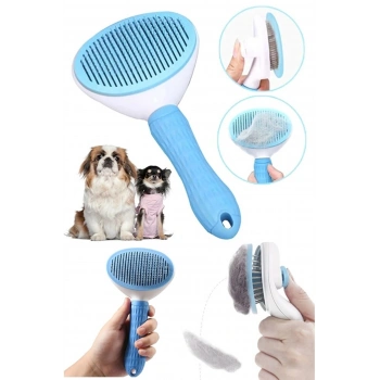 Nevamel Otomatik Temizlenen Evcil Hayvan Tarağı Mavi