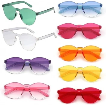 Nevamel Oval Şekilli Çerçevesiz Parti Gözlüğü 6 Renk 6 Adet