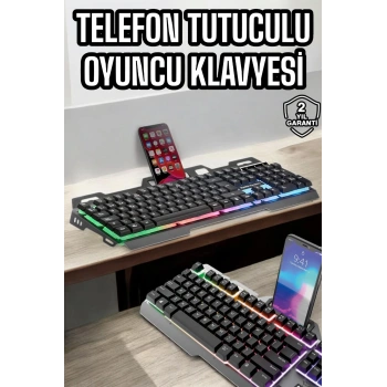 Nevamel Oyuncu Klavyesi Q Klavye RGB Işıklı Mouse Hediyeli