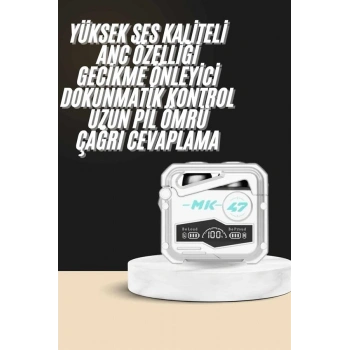 Nevamel Oyuncu Kulaklığı Yeni Mekanik Kablosuz Kulaklık İos Android Uyumlu