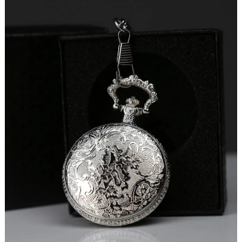 Nevamel Özel Kutulu Rakamlı Gümüş Köstekli Saat