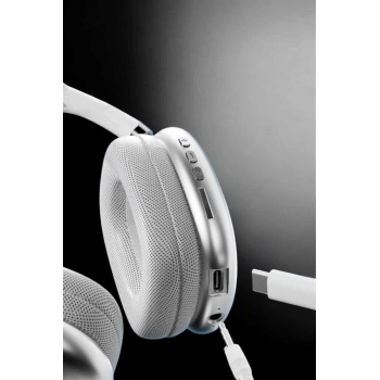 Nevamel P9 Air Max Kablosuz 5.0 Mikrofonlu Bluetooth Kulaklık Beyaz Yüksek Ses Kaliteli