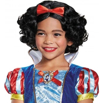 Nevamel Pamuk Prenses Peruğu Kırmızı Fiyonklu