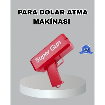 Nevamel® Para Saçma Makinesi Kırmızı Model 100’lü Sahte Para Hediyeli
