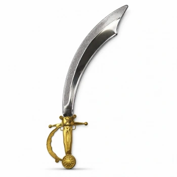 Nevamel® Parlak Metal Görünümlü Plastik Korsan Kılıcı - 45 cm