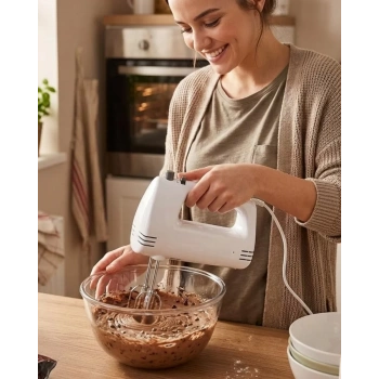 Nevamel® Paslanmaz Çelik Çırpıcılı El Mikseri 250W Çok Kademeli Mutfak Mikseri