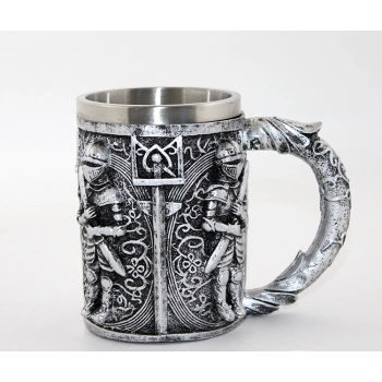 Nevamel® Paslanmaz Çelik Şövalye Kupa Bardak (Büyük Boy)