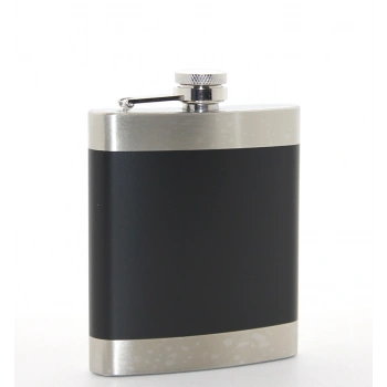 Nevamel Paslanmaz Çelik Tekli 7 Oz Matara Siyah