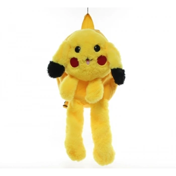 Nevamel Peluş Işıklı Oynar Kulaklı Pikachu Sırt Çantası