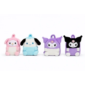 Nevamel Peluş Kuromi My Melody ve Cinnamoroll Sırt Çantası