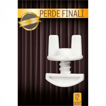 Nevamel® Perde Finali Perde Sonlandırıcı Stop Korniş Finali Sonu 12 Adet
