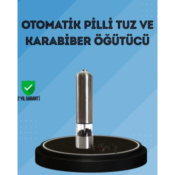 Nevamel® Pilli Baharat Değirmeni Karabiber Tuz ve Baharat Öğütücü