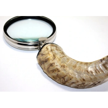 Nevamel Pirinç Boynuz Saplı Büyüteç Model 1