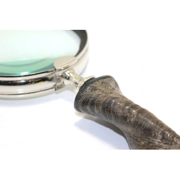 Nevamel Pirinç Boynuz Saplı Büyüteç Model 2