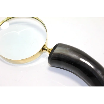 Nevamel Pirinç Boynuz Saplı Büyüteç Model 3