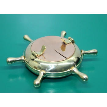 Nevamel Pirinç Dümenli Kapaklı Küllük