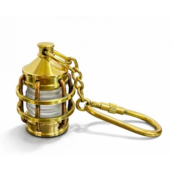 Nevamel® Pirinç Gemi Feneri Tasarımlı Anahtarlık
